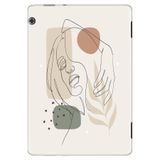 Cekuonline Huawei MediaPad T5 10.1" ile Uyumlu Tablet Kılıfı, Desenli Silikon, Kadın Siluet avonm-v-cvr460234