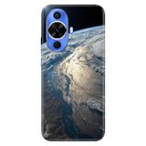 Cekuonline Huawei Nova 12S ile Uyumlu Kılıf, Yer Küre Temalı Desenli, Darbe Emici Silikon, Çok Renkli