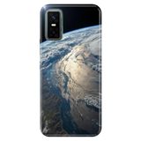 Cekuonline Infinix GT 30 Pro ile Uyumlu Kılıf, Yer Küre Temalı Desenli, Darbe Emici Silikon