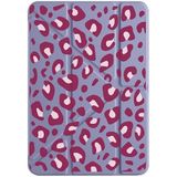 cekuonline iPad Mini 7 2024 8.3" ile Uyumlu Kılıf, Uyku Modlu, Kalem Bölmeli, Tri Folding, Pink Leopard, Mor