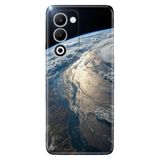 Cekuonline Oppo A5 5G ile Uyumlu Kılıf, Yer Küre Temalı Desenli, Darbe Emici Silikon