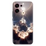 Cekuonline Oppo A6 Pro 4G/5G ile Uyumlu Kılıf, Bulutların Oyunu Temalı Desenli, Darbe Emici Silikon, Çok Renkli