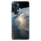 Cekuonline Oppo Reno 11F 5G ile Uyumlu Silikon Kılıf, Yer Küre Temalı Desenli, Darbe Emici, Çok Renkli