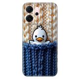 Cekuonline Oppo Reno 14F (CPH2743) ile Uyumlu Duck Duck Temalı Desenli Darbe Emici Silikon Kılıf, Çok Renkli