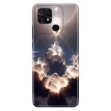 Cekuonline Poco C40 ile Uyumlu Xiaomi Redmi 10C Kılıf, Bulutların Oyunu Temalı Desenli, Darbe Emici Silikon