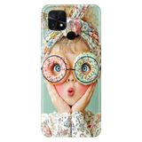 Cekuonline Poco C40 ile Uyumlu Xiaomi Redmi 10C Kılıf, Donut Güzeli Temalı Desenli, Darbe Emici Silikon