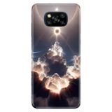 Cekuonline Poco X3 NFC ile Uyumlu Xiaomi, Bulutların Oyunu Temalı Desenli Darbe Emici Silikon Kılıf, Çok Renkli