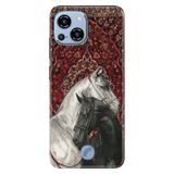 Cekuonline Reeder S23 Pro Max ile Uyumlu Kılıf, Ottoman Horse Temalı Desenli, Darbe Emici Silikon