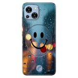 Cekuonline Reeder S23 Pro Max ile Uyumlu Kılıf, Smile Rain Temalı Desenli, Darbe Emici Silikon