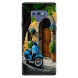 Cekuonline Samsung Galaxy Note 9 ile Uyumlu Şirin Evim Temalı Desenli Darbe Emici Silikon Kılıf, Çok Renkli