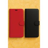 Cekuonline Samsung Galaxy S20 Fe Ile Uyumlu Kılıf Cüzdanlı Kartlıklı Standlı Siyah + Kırmızı 2 Adet