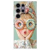 Cekuonline Samsung Galaxy S24 Ultra ile Uyumlu Kılıf, Donut Güzeli Temalı Desenli, Darbe Emici Silikon