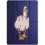 cekuonline Samsung Galaxy Tab S7 SM-T870 11" ile Uyumlu Kılıf, Uyku Modlu, Kalem Bölmeli, Tri Folding Duck, Lacivert