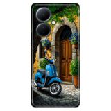 Cekuonline Vivo V29 Lite 5G ile Uyumlu Kılıf, Şirin Evim Temalı Desenli, Darbe Emici Silikon, Çok Renkli