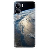 Cekuonline Vivo V40 Lite ile Uyumlu Kılıf, Yer Küre Temalı Desenli, Darbe Emici Silikon, Çok Renkli