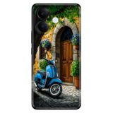 Cekuonline Vivo V60 Lite 5G ile Uyumlu Kılıf, Şirin Evim Temalı Desenli, Darbe Emici Silikon, Çok Renkli