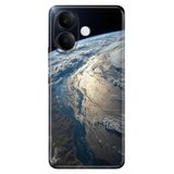 Cekuonline Vivo V60 Lite 5G ile Uyumlu Kılıf, Yer Küre Temalı Desenli, Darbe Emici Silikon, Çok Renkli