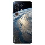 Cekuonline Vivo Y29 (V2434) ile Uyumlu Yer Küre Temalı Desenli Darbe Emici Silikon Kılıf