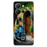 Cekuonline Vivo Y36 4G ile Uyumlu Şirin Evim Temalı Desenli Darbe Emici Silikon Kılıf, Çok Renkli