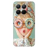 Cekuonline Xiaomi Mi 15T Pro ile Uyumlu Silikon Kılıf, Donut Güzeli Temalı Desenli, Darbe Emici