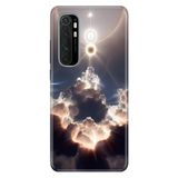 Cekuonline Xiaomi Mi Note 10 Lite ile Uyumlu Kılıf, Bulutların Oyunu Temalı Desenli, Darbe Emici Silikon, Çok Renkli