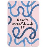 cekuonline Xiaomi Mi Pad 5 11.0" ile Uyumlu Tablet Kılıfı, Uyku Modlu, Kalem Bölmeli, Tri Folding, Pudra Pembe overthink-tablet-1111-zz