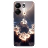 Cekuonline Xiaomi Redmi 13C ile Uyumlu Poco C65 Kılıf, Bulutların Oyunu Temalı Desenli, Darbe Emici Silikon, Çok Renkli