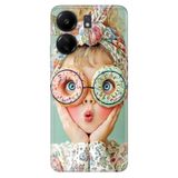Cekuonline Xiaomi Redmi 13C ile Uyumlu Poco C65 Kılıf, GirlDonut Temalı Desenli, Darbe Emici Silikon