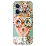 Cekuonline Xiaomi Redmi 15C 4G ile Uyumlu Donut Güzeli Temalı Desenli Darbe Emici Silikon Kılıf