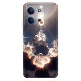 Cekuonline Xiaomi Redmi 15C 4G ile Uyumlu Silikon Kılıf, Bulutların Oyunu Temalı Desenli, Darbe Emici