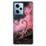 Cekuonline Xiaomi Redmi Note 12 Pro 5G ile Uyumlu Akrep Burcu Temalı Desenli Darbe Emici Silikon Kılıf, Çok Renkli