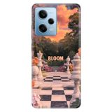 Cekuonline Xiaomi Redmi Note 12 Pro 5G ile Uyumlu Bloom Temalı Desenli Darbe Emici Silikon Kılıf