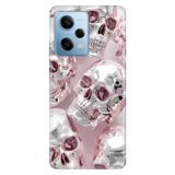 Cekuonline Xiaomi Redmi Note 12 Pro 5G ile Uyumlu İskelet Pattern Desenli Darbe Emici Silikon Kılıf
