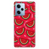 Cekuonline Xiaomi Redmi Note 12 Pro 5G ile Uyumlu Karpuz Temalı Desenli Darbe Emici Silikon Kılıf