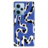 Cekuonline Xiaomi Redmi Note 12 Pro 5G ile Uyumlu Kılıf, Cow Snake Temalı Desenli, Darbe Emici Silikon, Çok Renkli