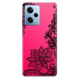Cekuonline Xiaomi Redmi Note 12 Pro 5G ile Uyumlu Kılıf, Dantel Mandala Temalı Desenli, Darbe Emici Silikon