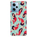 Cekuonline Xiaomi Redmi Note 12 Pro 5G ile Uyumlu Kılıf, Deniz Kızı Temalı Desenli, Darbe Emici Silikon