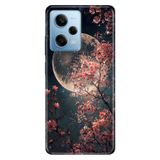 Cekuonline Xiaomi Redmi Note 12 Pro 5G ile Uyumlu Kılıf, Dolunay Moon Temalı Desenli, Darbe Emici Silikon