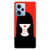 Cekuonline Xiaomi Redmi Note 12 Pro 5G ile Uyumlu Kılıf, Ekol Kız Temalı Desenli, Darbe Emici Silikon