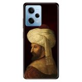 Cekuonline Xiaomi Redmi Note 12 Pro 5G ile Uyumlu Kılıf, Fatih Sultan Mehmet Temalı Desenli, Darbe Emici Silikon