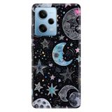 Cekuonline Xiaomi Redmi Note 12 Pro 5G ile Uyumlu Kılıf, Gecenin Karanlığı Temalı Desenli, Darbe Emici Silikon