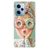 Cekuonline Xiaomi Redmi Note 12 Pro 5G ile Uyumlu Kılıf, GirlDonut Temalı Desenli, Darbe Emici Silikon