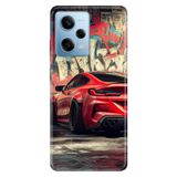 Cekuonline Xiaomi Redmi Note 12 Pro 5G ile Uyumlu Kılıf, Grafiti ve Car Temalı Desenli, Darbe Emici Silikon