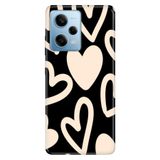 Cekuonline Xiaomi Redmi Note 12 Pro 5G ile Uyumlu Kılıf, Heart Wall Temalı Desenli, Darbe Emici Silikon