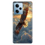 Cekuonline Xiaomi Redmi Note 12 Pro 5G ile Uyumlu Kılıf, Kartal 86 Temalı Desenli, Darbe Emici Silikon