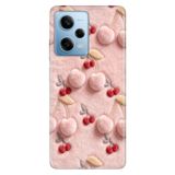 Cekuonline Xiaomi Redmi Note 12 Pro 5G ile Uyumlu Kılıf, Kiraz Temalı Desenli, Darbe Emici Silikon