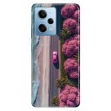 Cekuonline Xiaomi Redmi Note 12 Pro 5G ile Uyumlu Kılıf, Kız Kıza Tatil Temalı Desenli, Darbe Emici Silikon