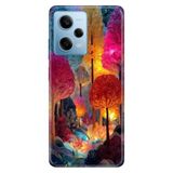 Cekuonline Xiaomi Redmi Note 12 Pro 5G ile Uyumlu Kılıf, Lüks Orman Temalı Desenli, Darbe Emici Silikon