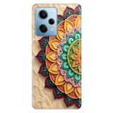 Cekuonline Xiaomi Redmi Note 12 Pro 5G ile Uyumlu Kılıf, Mara Mandala Temalı Desenli, Darbe Emici Silikon