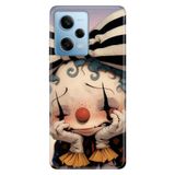 Cekuonline Xiaomi Redmi Note 12 Pro 5G ile Uyumlu Kılıf, Palyaço Temalı Desenli, Darbe Emici Silikon, Çok Renkli